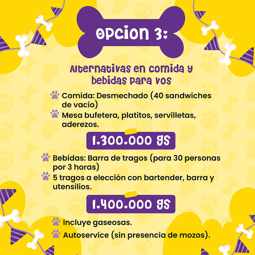 PET Gourmet - Celebrá el cumple en PET (Sábado)  - Precio por Persona - Min 20 Personas