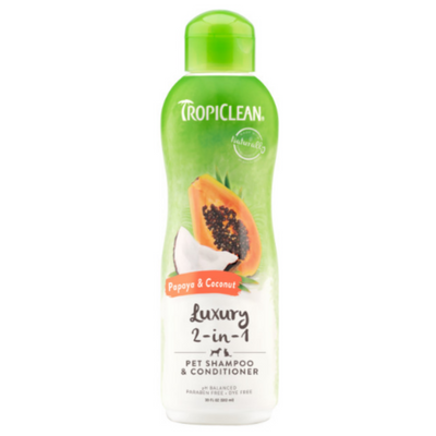 Tropiclean Shampoo y Acondicionador Lux 2en1 Mamon y Coco 355 ml
