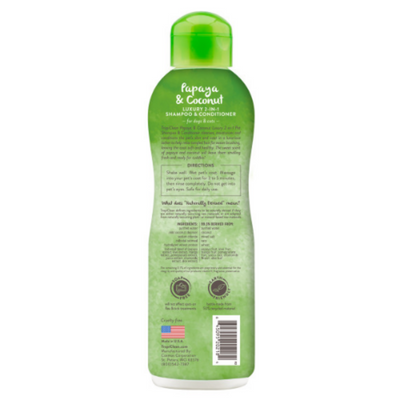 Tropiclean Shampoo y Acondicionador Lux 2en1 Mamon y Coco 355 ml