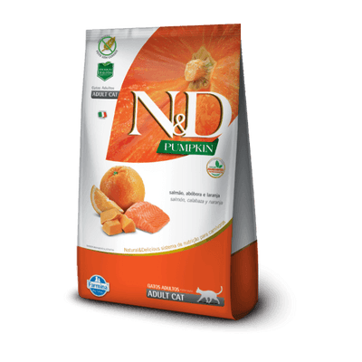 N&D Pumpkin - Gatos Adultos Salmón y Naranja
