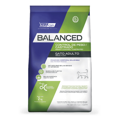 Vitalcan Balanced - Gatos Control de Peso Castrados