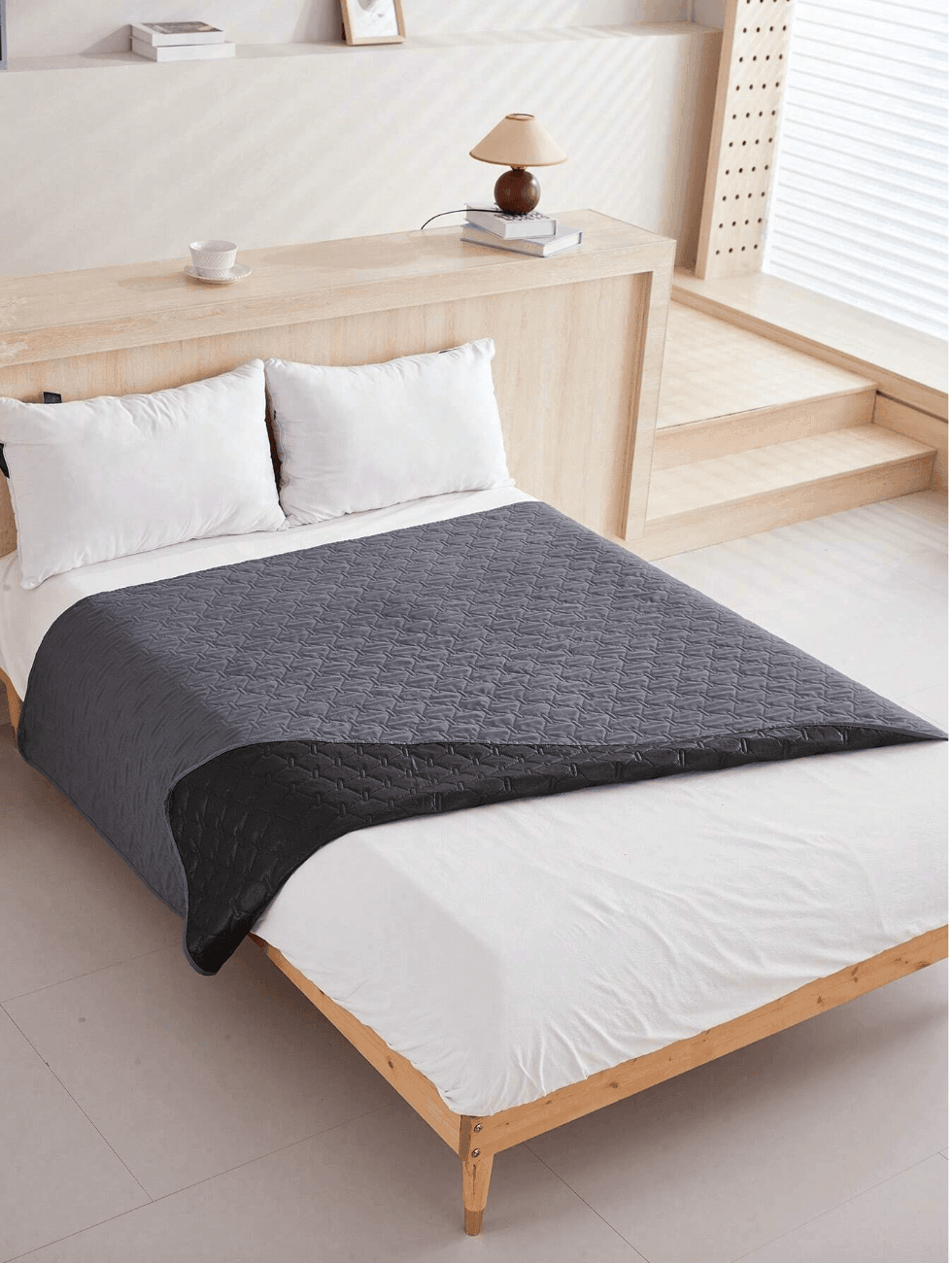 Funda para Cama Gris Oscuro