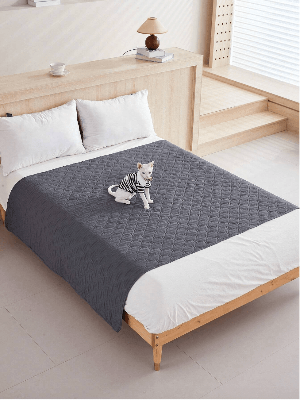 Funda para Cama Gris Oscuro